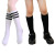 Girls' Medium Stockings Kindergarten School Uniform Socks Cotton over-the-Knee Breathable Black and White Stripes Students' Knee-High Socks Wholesale Top