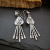 Meiyu New European and American Popular Inlaid Pearl Tassel Earrings Bohemian Vintage Thai Silver Leaf-Shaped Earring