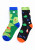 Cotton Personality Two Sides Socks Manufacturers Trend Men's Cotton Socks Trend Multi Logo Left and Right Foot Socks Cross-Border Supply Cartoon Socks