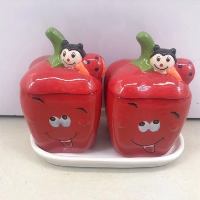 Cute Vegetable Seasoning Jar Sucrier