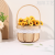 Wood Piece Storage Flower Pot Flower Basket Hand Gift Flower Arrangement Hand-Woven Basket Woven Blue Basket