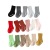 INS Double Needle Kid's Socks Vertical Stripes Baby's Socks Sunken Stripe Non-Slip Glue Children's Tube Socks Loose Mouth Baby Floor Socks