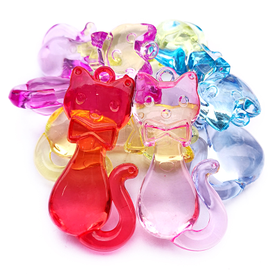 Transparent Beads Acrylic Cartoon Cat Imitation Crystal Diy Treasure Toy Gem Video Game Amusement Park Crane Machines Ornament