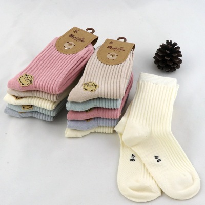 New Autumn and Winter Men's and Women's Students' Socks Combed Cotton Children's Socks Wholesale Striped High Tube Children's Socks Children's Socks Sub-Spot Children's Socks