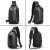 OGE New Crossbody Chest Bag Black Men's Shoulder Bag 3D Special Shoulder Bag Casual Fashion Motorcycle Men's Bag