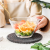 LD Ins French Letter Glass Salad Bowl Creative Transparent Fruit Bowl Rain-Hat Shaped Bowl Instant Noodle Bowl Internet Sensation Bowl