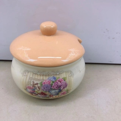 Ceramic Decal Seasoning Jar Ceramic Seasoning Jar