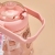 New Double Drink Cup Large Capacity Female Bear Sports High Temperature Resistant Children's Kettle Straw Internet Celebrity Big Belly Cup Student