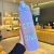 Gradient Color Frosted Large Capacity Plastic Drinking Straw Straight Drinking Bouncing Lid Fitness Exercise Sports Bottle
