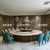 Hotel Solid Wood Electric Dining Table and Chair Mild Luxury Marble Electric Round Table Restaurant Luxury Dining Table