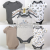 Newborn Saliva Towel Triangle Jumpsuit Pants Three-Piece Baby Bib Bodysuit Pants 3pc Set