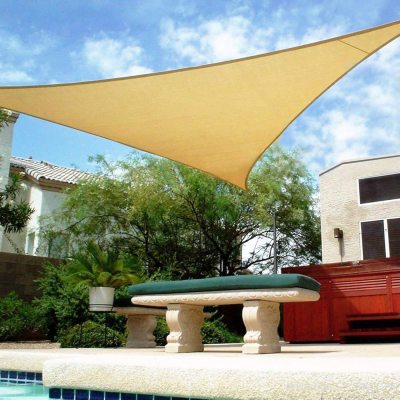 Outdoor Sunshade Canvas Four-Corner Sail Triangle Sail Camping Balcony Water-Repellent Cloth Shade Cloth HDPE Sunscreen Shed Sun Shade