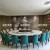 Hotel Solid Wood Electric Dining Table and Chair Mild Luxury Marble Electric Round Table Restaurant Luxury Dining Table