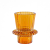LD Vertical Stripes Pink Amber Dual-Use Candlestick Glass Candlestick Cup Candle Cup Household Candlestick Ornaments