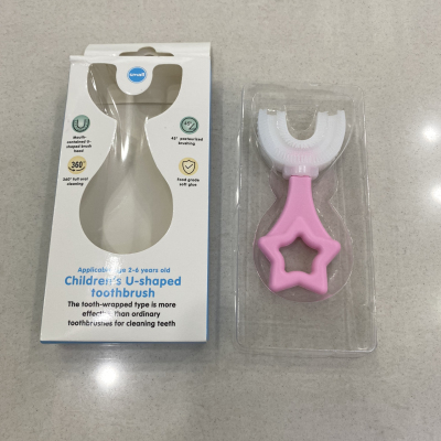 Manual Children's U-Shaped Toothbrush Silicone Toothbrush Baby in the Mouth Oral Cleaning Silicone U-Shaped Toothbrush