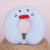 Embroidered with Letters Smile Neck Pillow Slow Rebound Memory Foam U-Shaped Pillow Office Student Nap Pillow Plush Toy