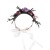 European and American Style Baroque Vintage Artificial Wreath Bridal Headdress Purple Lace-up Photo Headband Handmade Rattan Hair Accessories