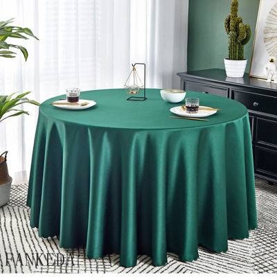 High-End Hotel Tablecloth Double-Sided Thickened Satin Tablecloth Solid Color Tablecloth Western Restaurant Tablecloth Meeting Wedding Banquet Celebration