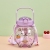 New Double Drink Cup Large Capacity Female Bear Sports High Temperature Resistant Children's Kettle Straw Internet Celebrity Big Belly Cup Student