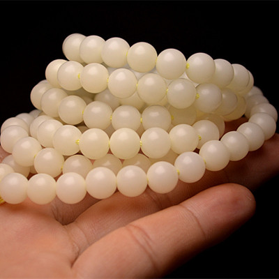 Round Beads 6/7/8/10/12/15/16mm108 Pieces White Corypha Umbraculifea