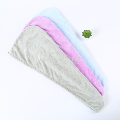 Coral Fleece Absorbent Hair Drying Cap Thick Hair-Drying Towel Absorbent Hat Hair Drying Towel Headcloth