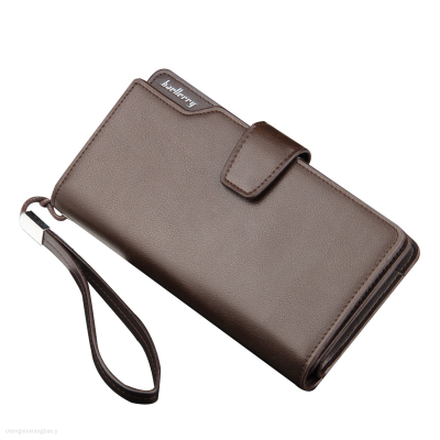 Casual Men's Wallet Long Clutch Trifold Wallet Multifunction Handbag Men's Mobile Phone Bag Spot Customization