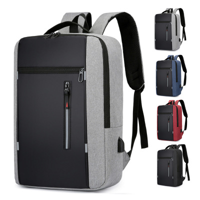 Cross-Border New Arrival Backpack Simple USB Charging Business Computer Bag Male Multi-Functional Student Backpack