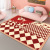 Plaid Modern & Minimalism Household Crystal Velvet Living Room Sofa and Tea Table Whole Carpet Bedroom Stitching Bed Front Floor Mat