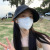 Zhao Lusi Same Sun Hat Children Summer Korean Drawstring Lightweight UV Protection Sun-Proof Face Cover Sun Bucket Hat