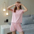 Pajamas Women's Summer 2022 New Ice Silk Thin Short-Sleeved Shorts with Chest Pad plus Size Homewear Two-Piece Suit