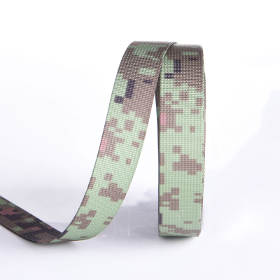 Camouflage Polyester Webbing Tape Printed Jacquard Strap Military Webbing for Bag Shoes Waistband