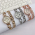 Cross-Border Fashion European and American Style Diamond Roman Numerals Double Chain Style Bracelet Watch Women's 