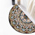 Bohemian Style Crystal Velvet Entrance Mat Entrance Floor Mat Semicircle Non-Slip Ethnic Style Floor Mat Stain-Resistant Non-Slip Mat