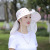 Korean Style Sun Protection Hat Summer Riding Big Brim Cap with Fan Women's Dome Fashion Shawl Sun Hat Wholesale