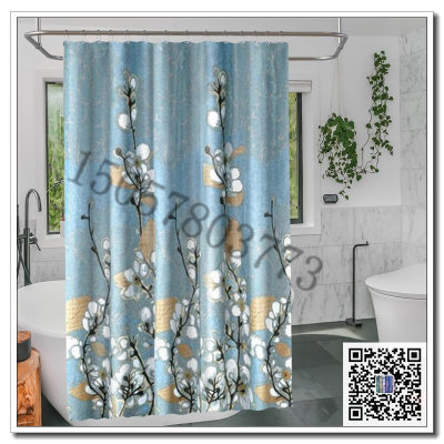 Bathroom Shower Curtain Bathroom Waterproof Thickened Mildew-Proof Curtain Blackout Door Curtain