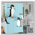 Colorful Flower Shower Curtain Decoration Home Textile Punch-Free Partition Curtain Printing Shower Curtain