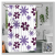 Printed Large Square Pattern Polyester Waterproof Shower Curtain Bathroom Partition Curtains Bathroom Curtain