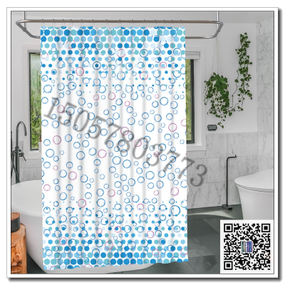 Punch-Free Thickened Waterproof and Mildew-Proof Shower Curtain Cloth Toilet Partition Curtain Curtains Hanging Curtain