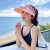 Hat Female USB Charging Cap with Fan Wide Brim Outdoor Stylish Adjustable Summer UV Protection Sun Visor Cap