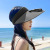 Summer Korean Style Women's USB Rechargeable Fan Outdoor UV-Proof Sun Protection Visor Hat without Roof Wide Brim