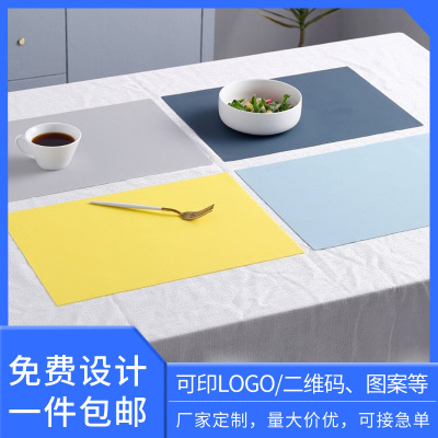 Nordic Style Ins Silicone Placemat Heat-Resistant High Temperature Resistant Western Food Dining Table Cushion Waterproof Oil-Proof Thermal Shielded Pad Wholesale Customization