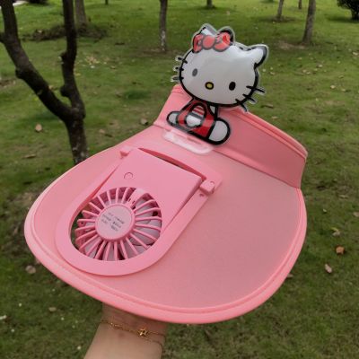 Parent-Child Cap with Fan Children's Big Brim Topless Hat Mute with Fan Hat Outdoor Charging Sun Protection Sun Hat Wholesale