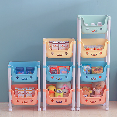 Trolley Rack Children's Bookcase Floor-Standing Baby Products Household Mobile Snack Storage Box Toy Storage Rack