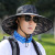 Summer Sun-Proof UV Protection Big Brim Fisherman Hat Men's Fans Color Fishing Climbing Harness Fan Hat