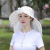 Korean Style Sun Protection Hat Summer Riding Big Brim Cap with Fan Women's Dome Fashion Shawl Sun Hat Wholesale