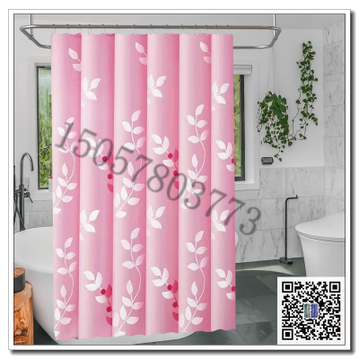 Foreign Trade Waterproof Digital Printing Partition Curtain Punch-Free Pattern Shade Curtain Shower Curtain