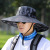 Summer Sun-Proof UV Protection Big Brim Fisherman Hat Men's Fans Color Fishing Climbing Harness Fan Hat