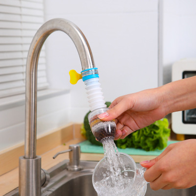 New Upgraded Faucet Splash-Proof Shower Kitchen Telescopic Rotating Medical Stone Anti-Splash Head Nozzle Water Purification Filter