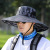 Summer Sun-Proof UV Protection Big Brim Fisherman Hat Men's Fans Color Fishing Climbing Harness Fan Hat