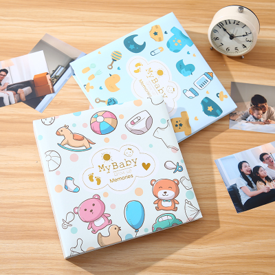 6-Inch Paper Core Album Can Hold 200 Photos Insert Baby Family Photo Album
